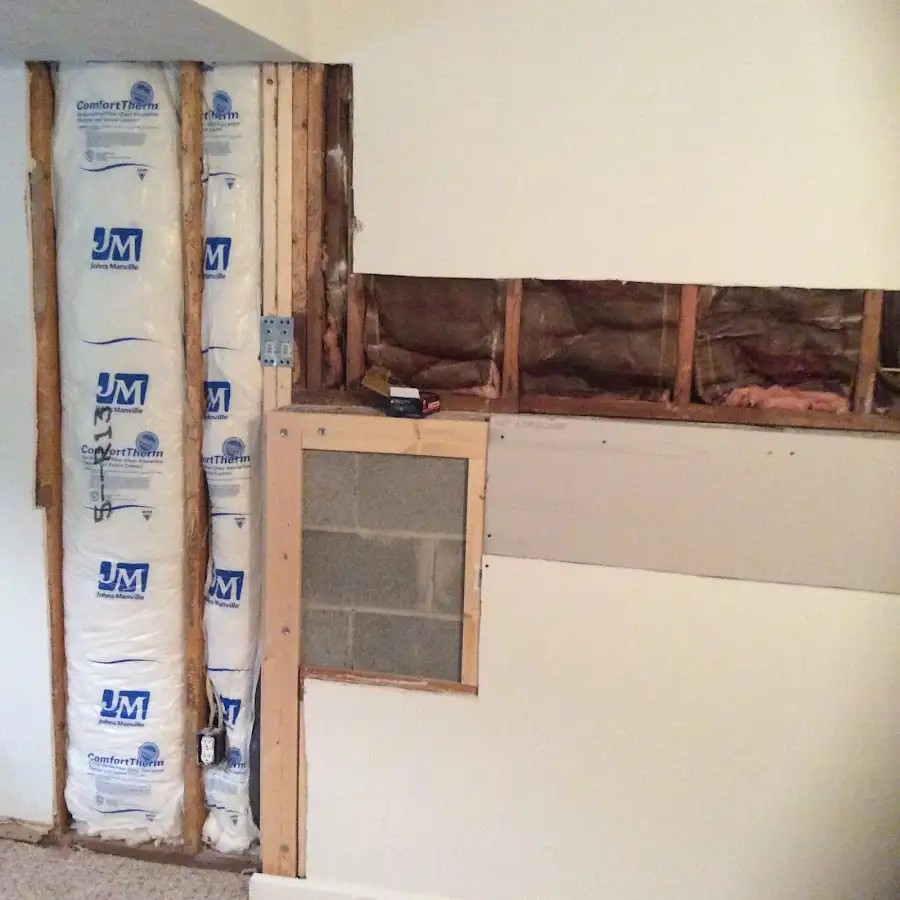 Wall insulation replacement during Basement Flood Cleanup in Salida